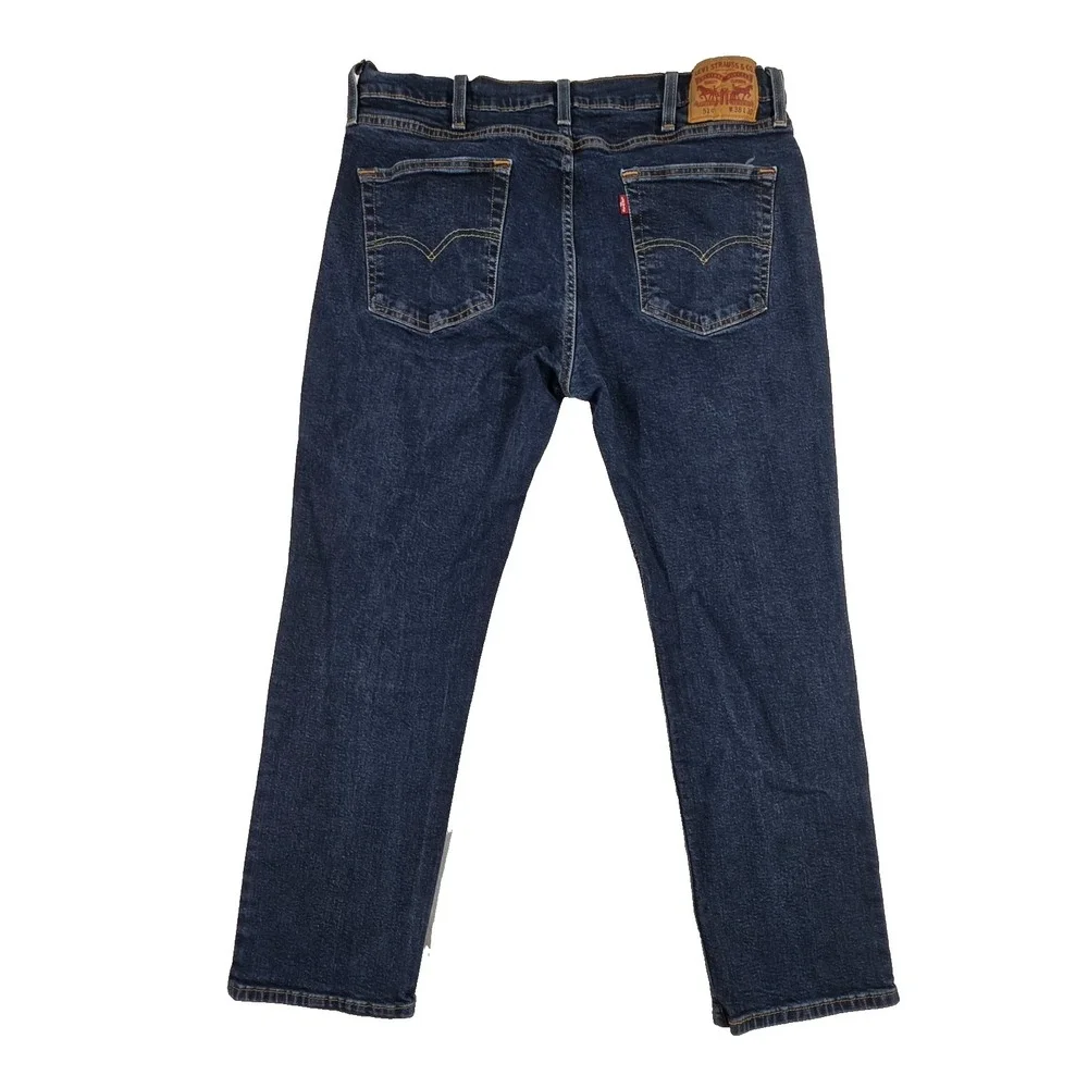 Levis 514 38x30 Dark Wash Straight Stretch Denim Jeans